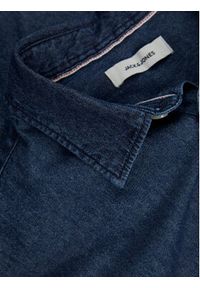 Jack & Jones - Jack&Jones Koszula jeansowa 12235984 Granatowy Slim Fit. Kolor: niebieski. Materiał: jeans, bawełna #4