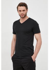 Lacoste T-shirt bawełniany (3-pack) kolor czarny gładki. Okazja: na co dzień. Kolor: czarny. Materiał: bawełna. Wzór: gładki. Styl: casual