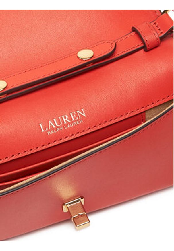 Lauren Ralph Lauren - LAUREN RALPH LAUREN Torebka Turn-Lock 432915377011 Pomarańczowy. Kolor: pomarańczowy. Materiał: skórzane