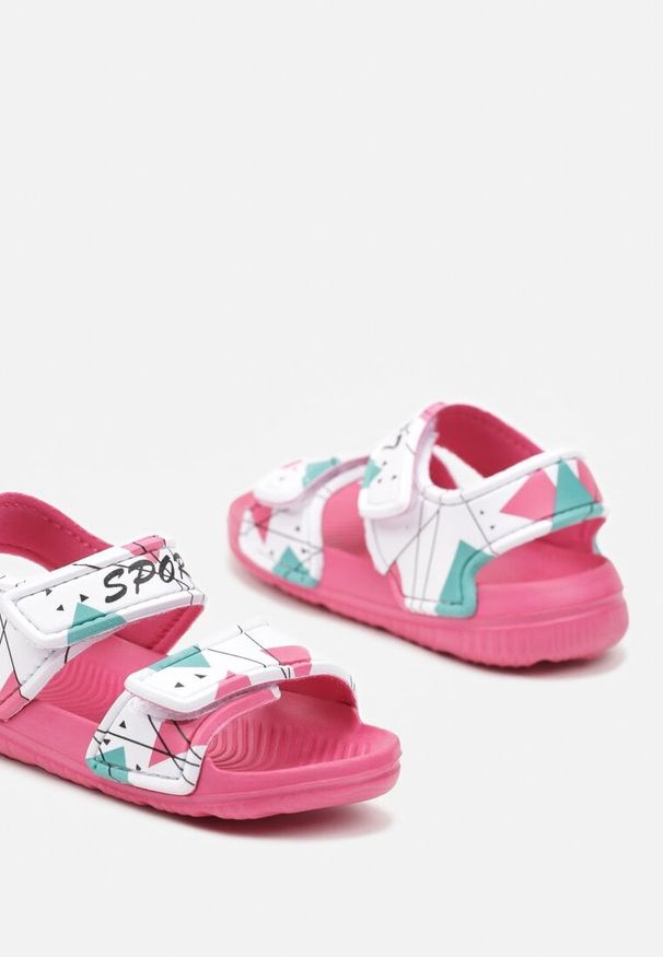 Born2be - Fuksjowe Sandały na Piankowej Podeszwie Zapinane na Rzep Nelania. Zapięcie: rzepy. Kolor: różowy. Sezon: lato