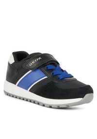 Geox Sneakersy J Alben Boy J459EA 0FU54 C0245 D Czarny. Kolor: czarny. Materiał: skóra