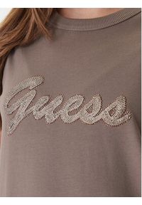 Guess T-Shirt W6GI08 K3023 Brązowy Regular Fit. Kolor: brązowy. Materiał: bawełna #4