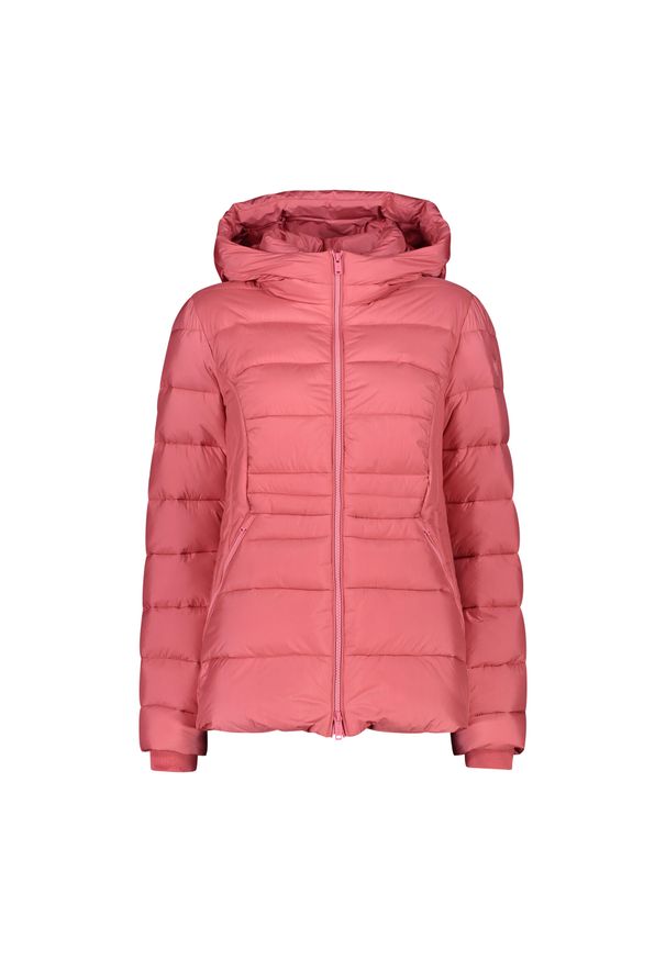 Damska kurtka z kapturem CMP 1. Typ kołnierza: kaptur. Kolor: beżowy, wielokolorowy, różowy. Materiał: puch