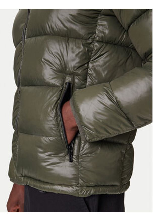 Karl Lagerfeld - KARL LAGERFELD Kurtka zimowa 505022554590 Zielony Regular Fit. Typ kołnierza: dekolt w karo. Kolor: zielony. Materiał: syntetyk. Sezon: zima