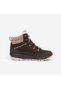 quechua - Buty turystyczne damskie Quechua NH900 skóra wodoodporne. Kolor: brązowy. Materiał: skóra. Szerokość cholewki: normalna. Sezon: zima