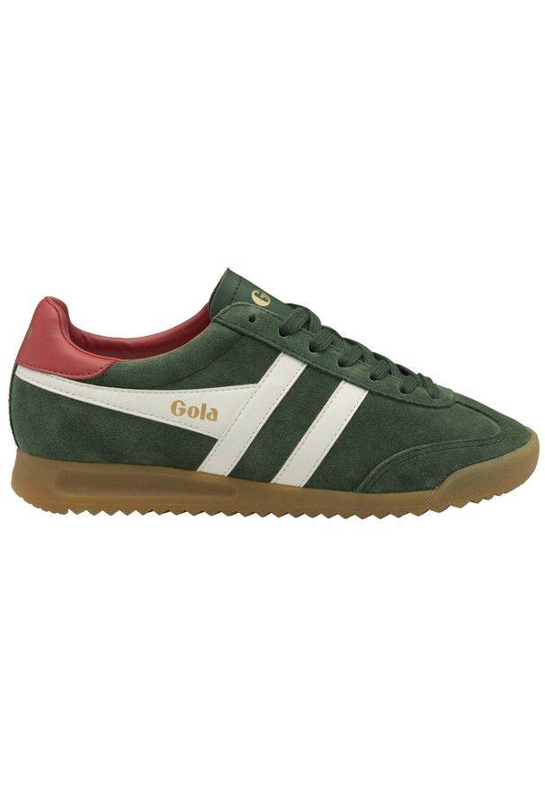 Damskie zamszowe trampki na sznurówki Gola Torpedo. Zapięcie: sznurówki. Kolor: biały, wielokolorowy, zielony. Materiał: zamsz