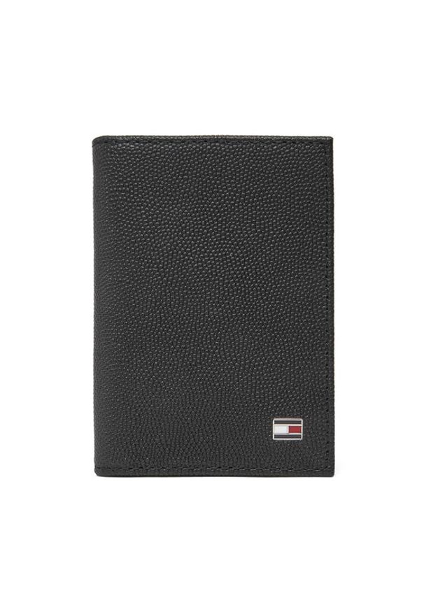 TOMMY HILFIGER - Tommy Hilfiger Duży Portfel Męski Th Flag Bifold AM0AM13522 Czarny. Kolor: czarny. Materiał: skóra