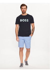 BOSS - Boss T-Shirt 50488793 Granatowy Regular Fit. Kolor: niebieski. Materiał: bawełna #4