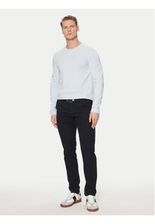Marc O'Polo Longsleeve 520 2012 52210 Błękitny Regular Fit. Typ kołnierza: polo. Kolor: niebieski. Materiał: bawełna. Długość rękawa: długi rękaw