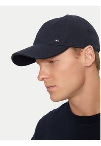 TOMMY HILFIGER - Tommy Hilfiger Czapka z daszkiem Herringbone AM0AM13006 Granatowy. Kolor: niebieski. Materiał: materiał, bawełna #3