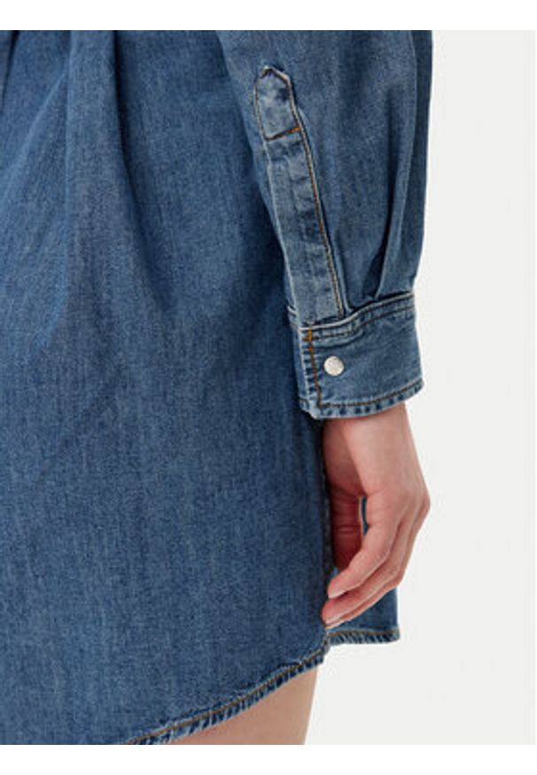 JOOP! Jeans Sukienka jeansowa Nele 30046673 Niebieski Regular Fit. Kolor: niebieski. Materiał: bawełna