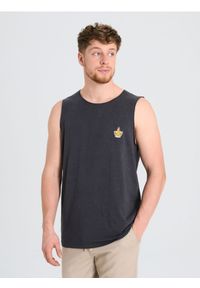 Sinsay - Tank top z nadrukiem na plecach Hot Wheels - szary. Kolor: szary. Wzór: nadruk