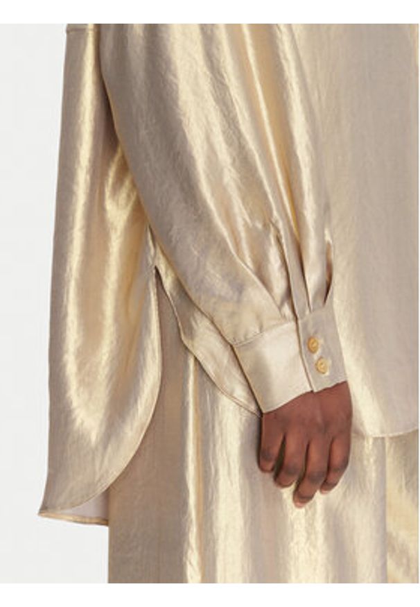 ACCESS FASHION Koszula 53-7016-922 Złoty Loose Fit. Kolor: złoty. Materiał: syntetyk