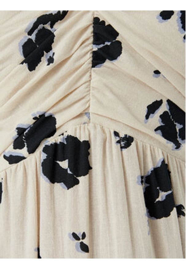 Vero Moda Sukienka letnia Dicthe 10341603 Beżowy Regular Fit. Kolor: beżowy. Materiał: bawełna. Sezon: lato