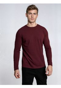 Sinsay - Bawełniana koszulka basic - bordowy. Kolor: czerwony. Materiał: bawełna #1