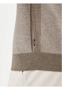 BOSS Sweter H-Hestro 50549986 Brązowy Regular Fit. Kolor: brązowy. Materiał: wełna #4