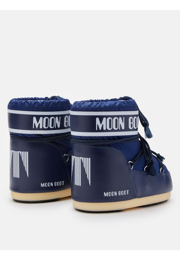 Śniegowce damskie Moon Boot ICON LOW NYLON. Kolor: niebieski. Materiał: nylon