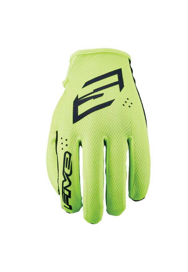 FIVE GLOVES - Rękawiczki dziecięce XR-RIDE - FLUO YELLOW (żółty neonowy) - M/04. Kolor: żółty. Materiał: skóra. Sport: kolarstwo