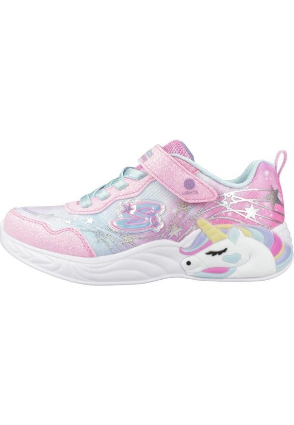 skechers - Buty do biegania Dziecko Skechers S-Lights: Unicorn Dreams róża. Okazja: na co dzień. Kolor: różowy