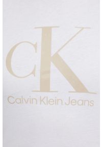 Calvin Klein Jeans t-shirt bawełniany J20J218264.PPYY kolor biały. Kolor: biały. Materiał: bawełna. Długość rękawa: krótki rękaw. Długość: krótkie. Wzór: nadruk #2