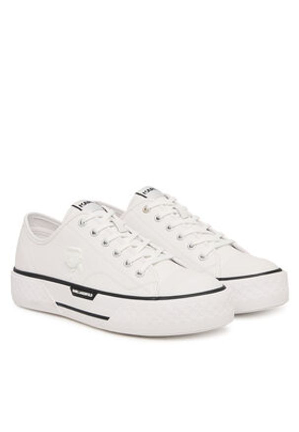 Karl Lagerfeld - KARL LAGERFELD Trampki Kampus Max III KL50470N Biały. Kolor: biały. Materiał: skóra