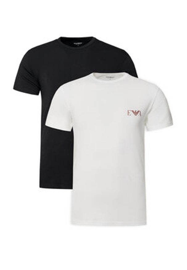 Emporio Armani Underwear Komplet 2 t-shirtów EM001849 AF10778 M0080 Kolorowy Slim Fit. Materiał: bawełna. Wzór: kolorowy