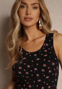 Renee - Czarny Top z Bawełny w Kwiaty Nettlin. Okazja: na co dzień. Kolor: czarny. Materiał: bawełna. Wzór: kwiaty. Styl: elegancki, casual #3