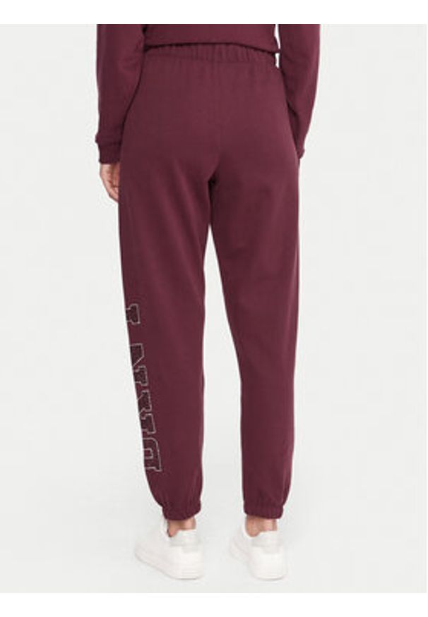 DKNY Sport Spodnie dresowe DP5P3737 Bordowy Regular Fit. Kolor: czerwony. Materiał: bawełna