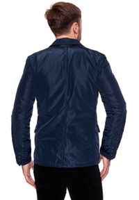 Wrangler - MĘSKA MARYNARKA WRANGLER BLAZER DARK NAVY W4742VMAE. Materiał: materiał