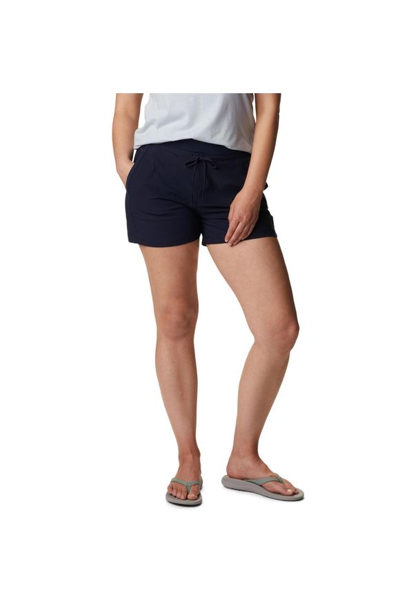 columbia - Damskie spodenki turystyczne Columbia Leslie Falls. Kolor: niebieski. Materiał: elastan, nylon. Sport: turystyka piesza