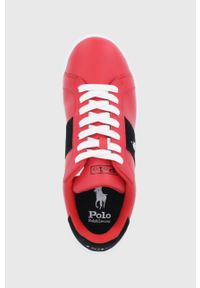 Polo Ralph Lauren Buty kolor czerwony. Nosek buta: okrągły. Zapięcie: sznurówki. Kolor: czerwony. Materiał: guma #4