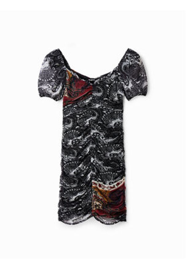 Desigual Sukienka codzienna Deepti 23SWVK27 Czarny Slim Fit. Okazja: na co dzień. Kolor: czarny. Materiał: syntetyk. Typ sukienki: proste. Styl: casual