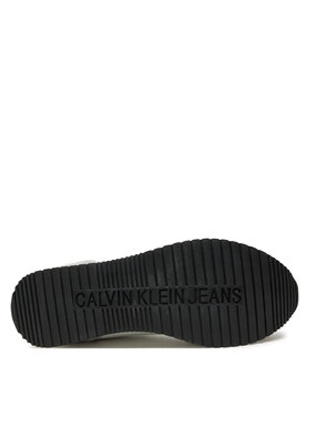 Calvin Klein Jeans Sneakersy Retro Runner Iconic Snk YM0YM01119 Biały. Kolor: biały. Materiał: zamsz, skóra