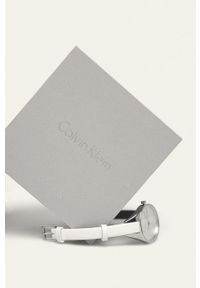 Calvin Klein - Zegarek K8P231L6. Kolor: biały. Materiał: materiał, skóra