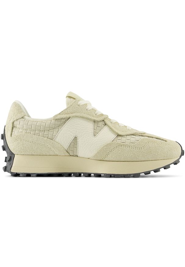 Buty unisex New Balance U327WOA – beżowe. Okazja: na co dzień. Kolor: beżowy. Materiał: materiał, skóra, guma. Szerokość cholewki: normalna