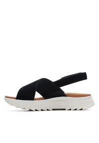 Clarks Sandały DashLite Wish 26171948 Czarny. Kolor: czarny. Materiał: zamsz, skóra