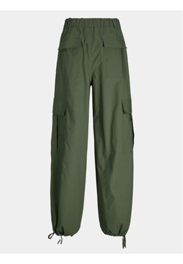 JJXX Spodnie materiałowe Yoko 12224655 Zielony Cargo Fit. Kolor: zielony. Materiał: bawełna