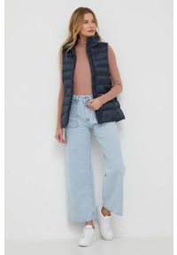 TOMMY HILFIGER - Tommy Hilfiger bezrękawnik damski kolor granatowy zimowy. Kolor: niebieski. Długość rękawa: bez rękawów. Sezon: zima #6