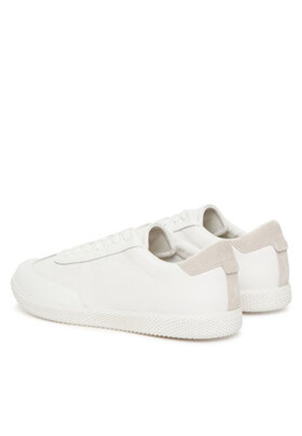 Calvin Klein Sneakersy Low Top Lace Up Tmbl Lth HM0HM01803 Biały. Kolor: biały. Materiał: skóra