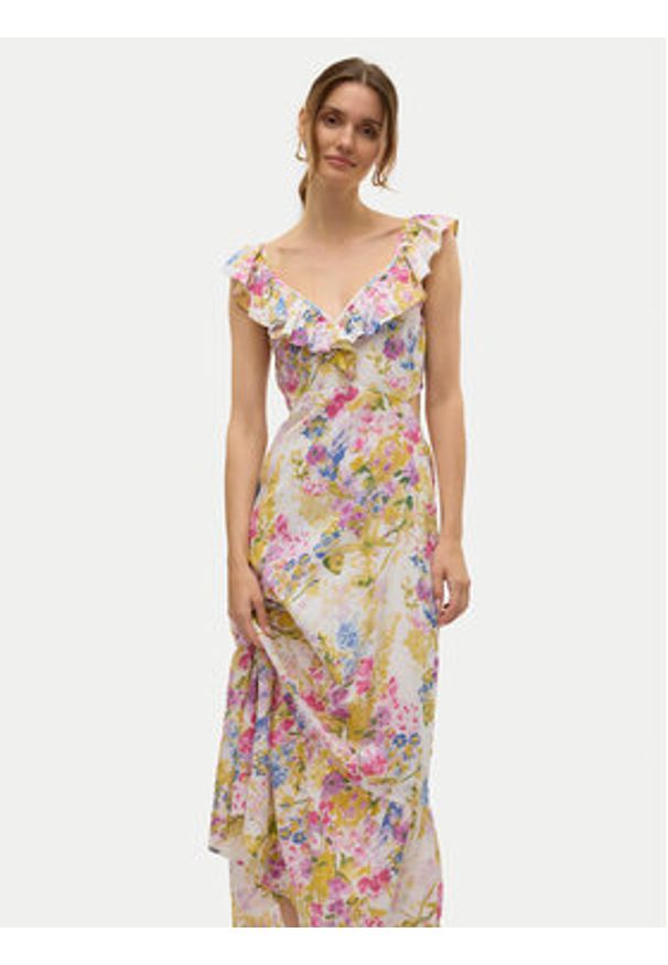 Vero Moda Sukienka letnia Dicthe 10323628 Kolorowy Regular Fit. Materiał: bawełna. Wzór: kolorowy. Sezon: lato