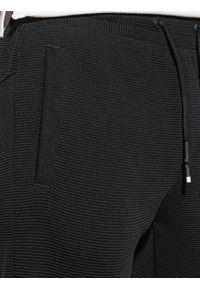 Ombre Clothing - Krótkie spodenki męskie dresowe W294 - czarne - XXL. Kolor: czarny. Materiał: dresówka. Długość: krótkie. Styl: klasyczny, sportowy
