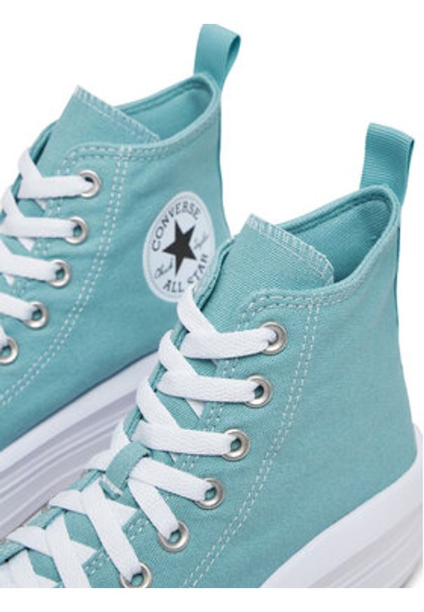 Converse Trampki Chuck Taylor All Star Move Platform A10703C Zielony. Kolor: zielony. Materiał: materiał. Obcas: na platformie