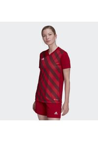 Adidas - Entrada 22 Graphic Jersey. Kolor: czerwony. Materiał: jersey. Sport: piłka nożna