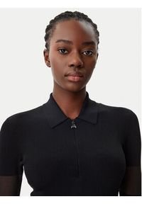 Patrizia Pepe Sukienka dzianinowa 8A1420/K078-K103 Czarny Slim Fit. Kolor: czarny. Materiał: wiskoza
