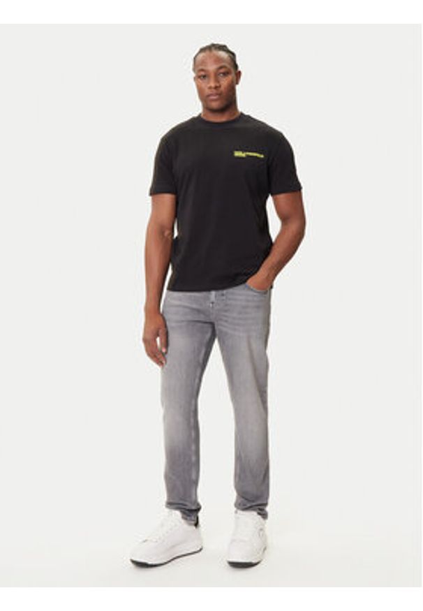 Karl Lagerfeld Jeans T-Shirt A3M17027 Czarny Relaxed Fit. Kolor: czarny. Materiał: bawełna