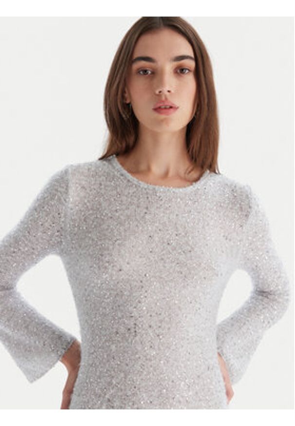 Marella Sukienka dzianinowa Arles 2523326042 Écru Slim Fit. Materiał: syntetyk