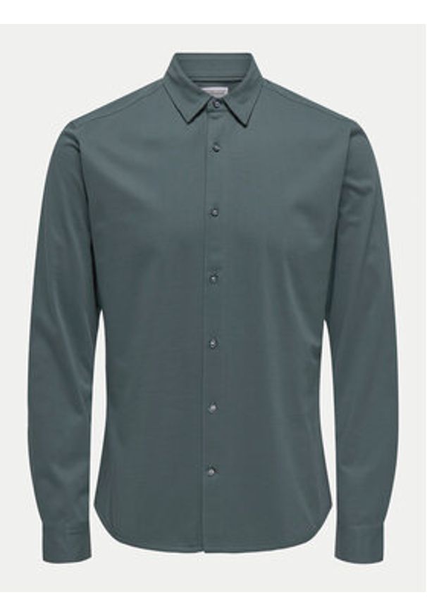 Only & Sons Koszula Robin 22031023 Zielony Slim Fit. Kolor: zielony. Materiał: bawełna