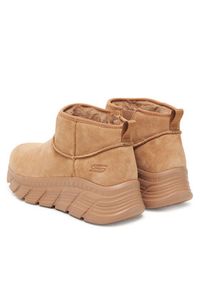 skechers - Skechers Śniegowce Bobs B Flex Hi 117390/CSNT Brązowy. Kolor: brązowy. Materiał: zamsz, skóra