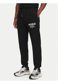 Hugo - HUGO Dres Nazardo 50571220 Czarny Regular Fit. Kolor: czarny. Materiał: bawełna #5