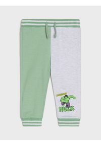 Sinsay - Spodnie dresowe Hulk - green spruce. Materiał: dresówka